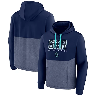 Fanatics Deep Sea Blue Seattle Kraken Successful Tri-Blend Pull à capuche pour hommes