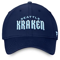 Men's Fanatics Deep Sea Blue Seattle Kraken Wordmark Flex Hat