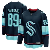 Men's Fanatics Frederick Gaudreau Deep Sea Blue Seattle Kraken Home Breakaway Jersey