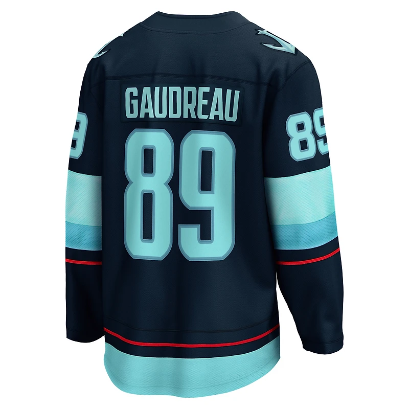 Maillot Frederick Gaudreau, bleu marine, Seattle Kraken, domicile, Breakaway, pour homme