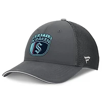 Men's Fanatics Gray Seattle Kraken Authentic Pro Home Ice Trucker Adjustable Hat