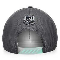 Fanatics pour hommes gris Seattle Kraken Authentic Pro Home Ice - Casquette de camionneur Snapback