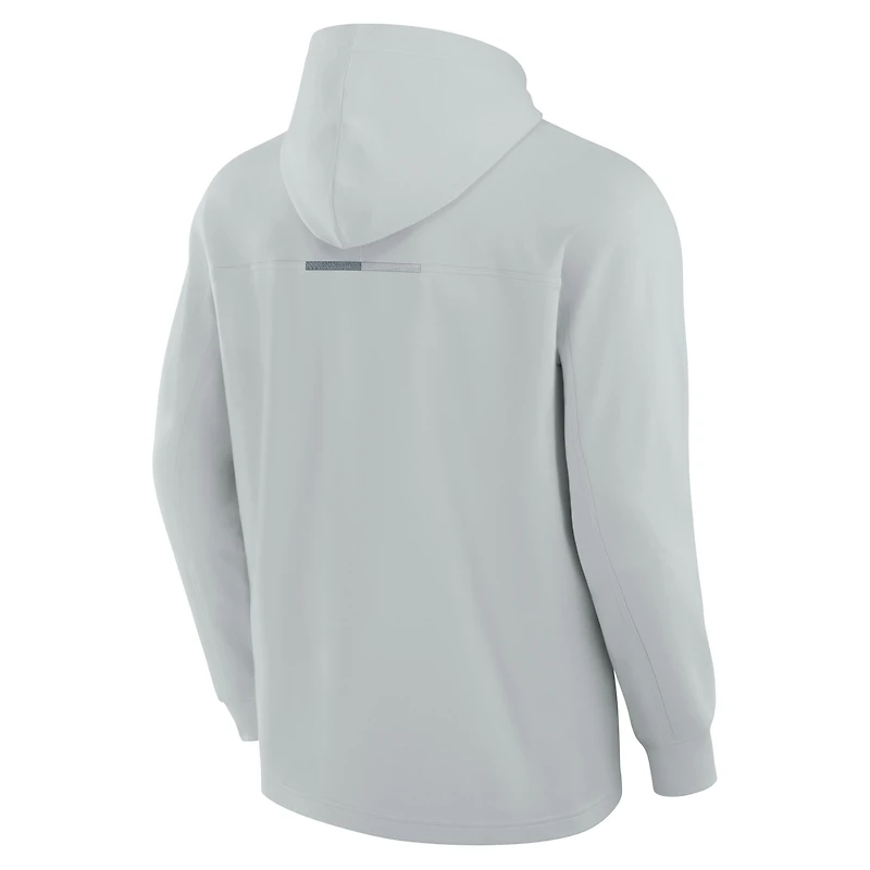 Men's Fanatics Gray Seattle Kraken Elements Lightweight Tri-Blend Fleece Hoodie