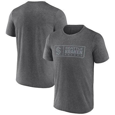 Men's Fanatics  Heather Charcoal Seattle Kraken Black Ice Synthetic T-Shirt