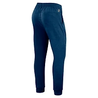 Men's Fanatics Heather Deep Sea Blue Seattle Kraken Authentic Pro Road Jogger Sweatpants