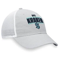 Men's Fanatics Heather Gray/White Seattle Kraken Team Trucker Snapback Hat