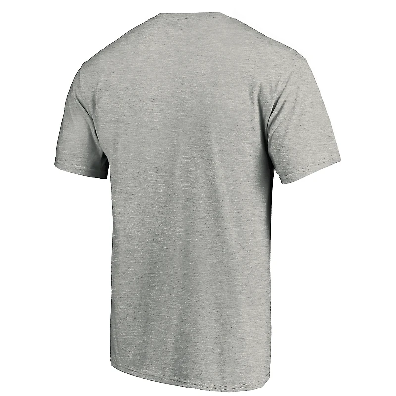 T-shirt fanatiques pour hommes gris chiné Seattle Kraken Big & Tall avec logo principal