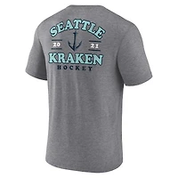T-shirt tri-blend gris chiné pour homme Fanatics Seattle Kraken Winger