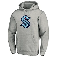 Sweat à capuche avec logo principal Seattle Kraken Big & Tall pour hommes, gris chiné, Fanatics
