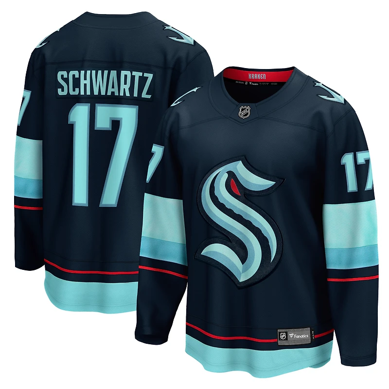 Maillot de joueur domicile Seattle Kraken, bleu marine, Jaden Schwartz (Fanatics)