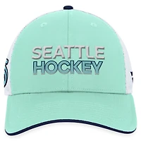 Casquette ajustable Seattle Kraken Authentic Pro Trucker Fanatics bleu clair pour hommes