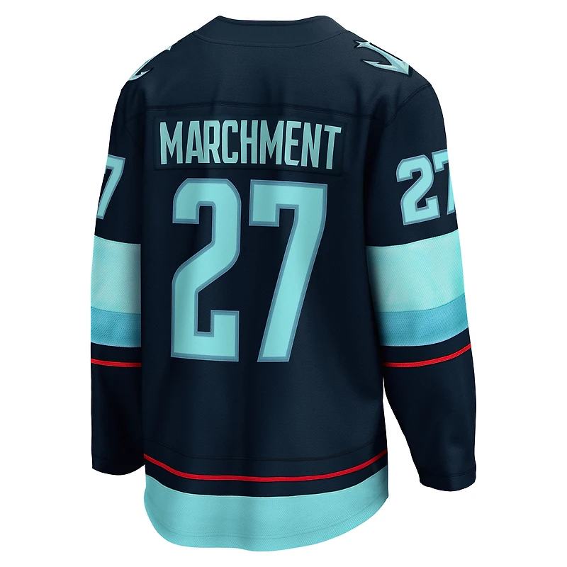 Maillot Mason Marchment bleu marine des Seattle Kraken Breakaway pour homme
