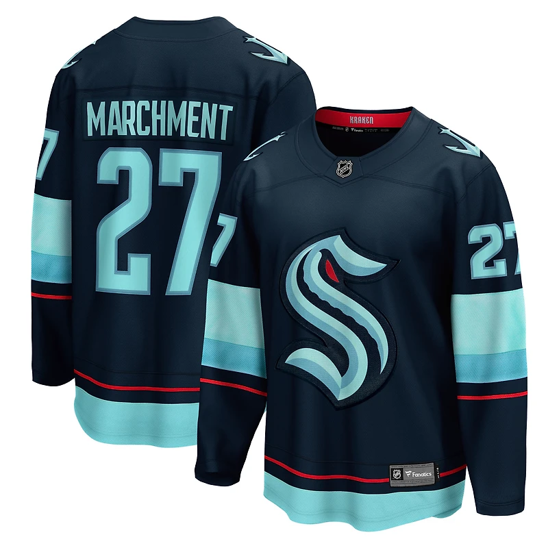 Maillot Mason Marchment bleu marine des Seattle Kraken Breakaway pour homme