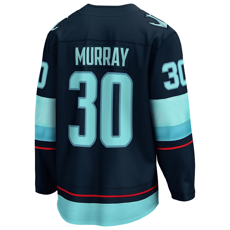 Men's Fanatics Matt Murray Deep Sea Blue Seattle Kraken Home Breakaway Jersey