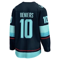 Maillot de joueur Breakaway Premier Seattle Kraken Matty Beniers Deep Sea Blue pour hommes Fanatics