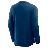 T-shirt à manches longues Fanatics Navy Seattle Kraken Authentic Pro Rink Tech pour homme