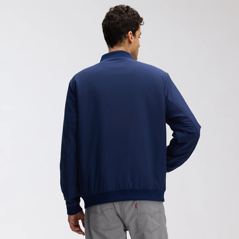 Men's Fanatics Navy Seattle Kraken Authentic Pro Road Lightweight Full-Zip Bomber Jacket