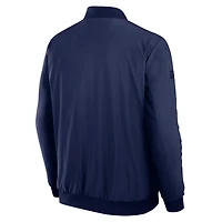 Men's Fanatics Navy Seattle Kraken Authentic Pro Road Lightweight Full-Zip Bomber Jacket