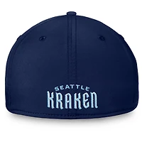 Men's Fanatics Navy Seattle Kraken Core Primary Logo Flex Hat