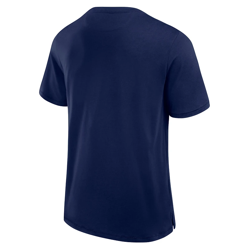 T-shirt Pima surélevé Seattle Kraken bleu marine Fanatics pour homme