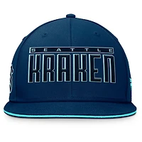 Men's Fanatics Navy Seattle Kraken Fundamental Gino Stack Snapback Hat