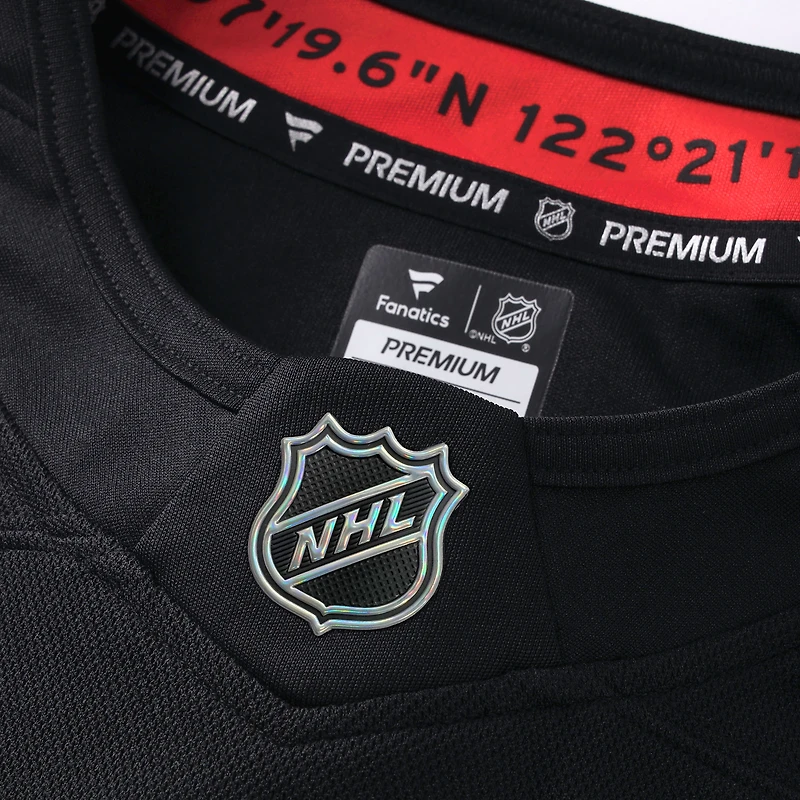 Men's Fanatics Philipp Grubauer Black Seattle Kraken Alternate Premium Player Jersey