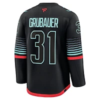 Men's Fanatics Philipp Grubauer Black Seattle Kraken Alternate Premium Player Jersey