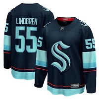 Maillot Fanatics Ryan Lindgren Deep Sea Blue Seattle Kraken Home Breakaway pour homme