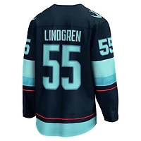 Maillot Fanatics Ryan Lindgren Deep Sea Blue Seattle Kraken Home Breakaway pour homme