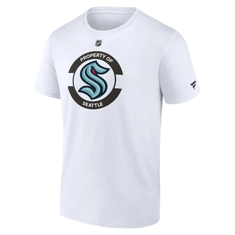 Men's Fanatics White Seattle Kraken Authentic Pro Core Secondary T-Shirt