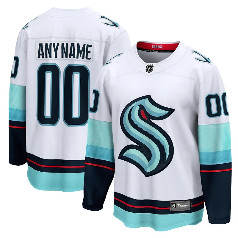 Maillot personnalisé extérieur Seattle Kraken Breakaway blanc Fanatics pour homme