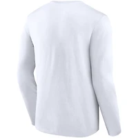 T-shirt blanc à manches longues Fanatics Seattle Kraken Breakaway Combo pour hommes