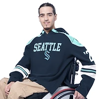 Men's G-III Sports by Carl Banks  Navy Seattle Kraken Adaptive Wear Lord Stanley Hooded Long Sleeve Sweatshirt