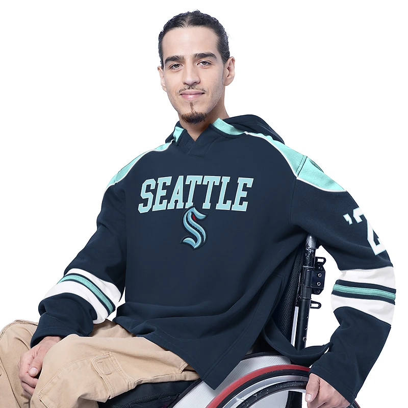 Men's G-III Sports by Carl Banks Navy Seattle Kraken Adaptive Wear Lord Stanley Hooded Long Sleeve Sweatshirt
