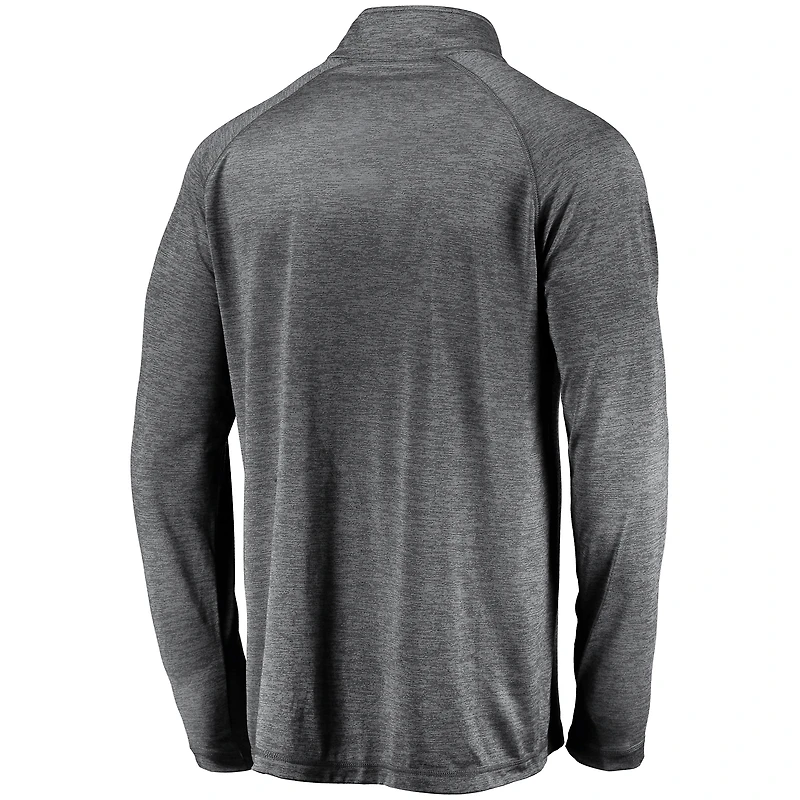 Men's Gray Seattle Kraken Synthetic Primary Logo Quarter-Zip Pullover Jacket