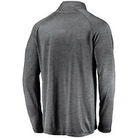 Men's Gray Seattle Kraken Synthetic Primary Logo Quarter-Zip Pullover Jacket