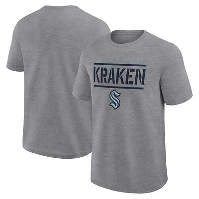 Men's  Heather Gray Seattle Kraken Top Notch T-Shirt