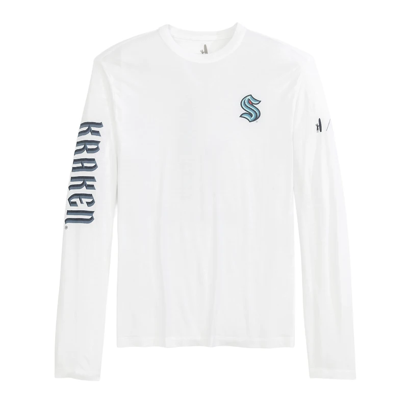 T-shirt à manches longues pour homme johnnie-O White Seattle Kraken Adam