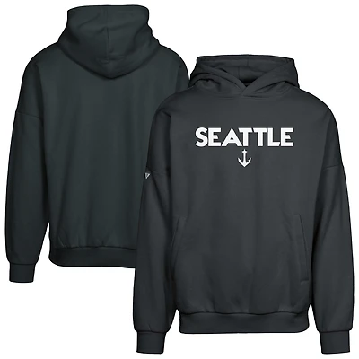 Men's Levelwear  Black Seattle Kraken Contact City Capsule Pullover Hoodie