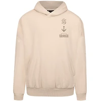 Men's Levelwear Cream Seattle Kraken Contact Stamp Pullover Hoodie
