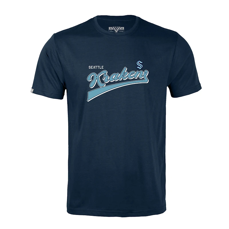 Men's Levelwear Navy Seattle Kraken Richmond Retro Team 2.0 T-Shirt