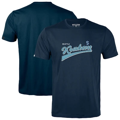 T-shirt rétro Seattle Kraken Richmond Team 2.0 bleu marine pour homme Levelwear