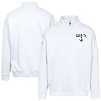 Sweat-shirt à fermeture éclair quart de tour pour homme Levelwear blanc Seattle Kraken Murray City Capsule