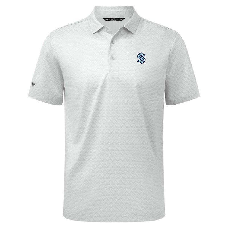 Polo blanc Seattle Kraken System Insignia Core pour homme de Levelwear