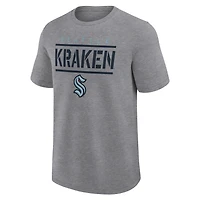 Men's Logo Athletic Heather Gray Seattle Kraken Top Notch T-Shirt
