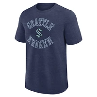 T-shirt Seattle Kraken Success pour homme, bleu marine chiné, logo Athletic