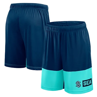 Short Seattle Kraken bleu marine avec logo pour homme