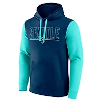 Sweat à capuche en polaire bleu marine Seattle Kraken Deliver avec logo pour homme