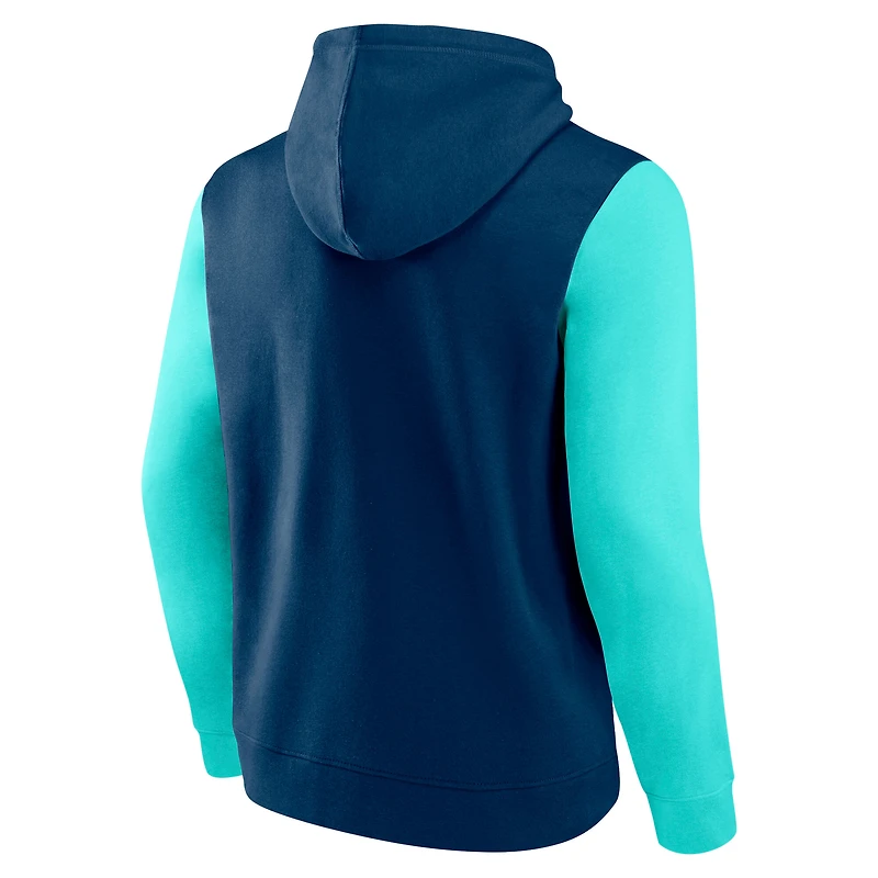 Sweat à capuche en polaire bleu marine Seattle Kraken Deliver avec logo pour homme