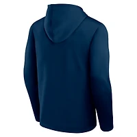 Men's Logo Athletic Navy Seattle Kraken Head Start Pullover Hoodie